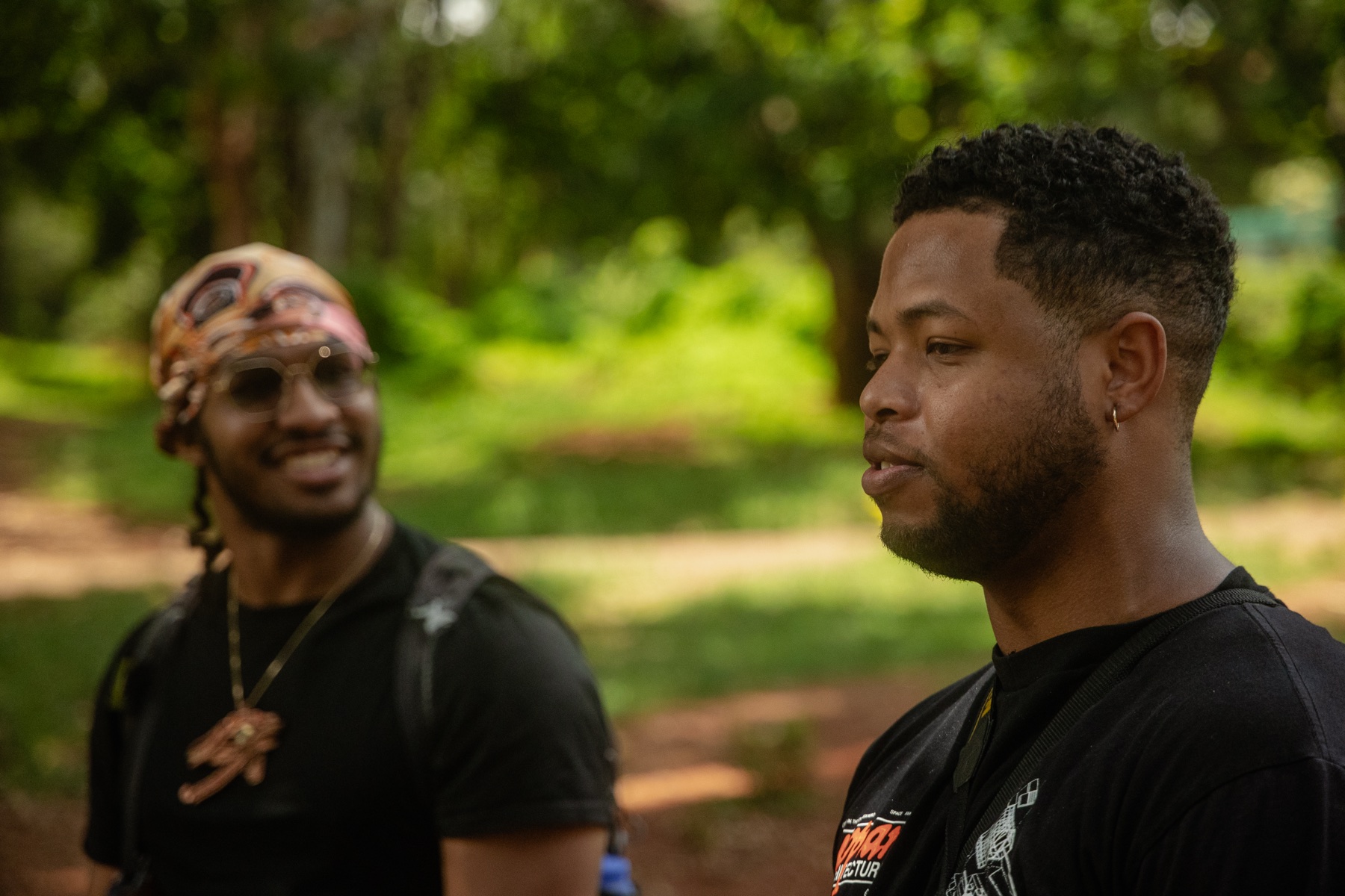 A conversation captured during the journey