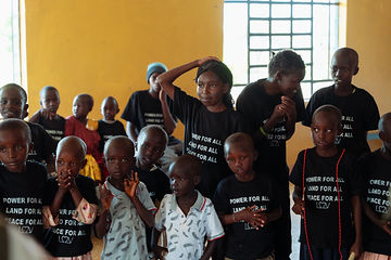 Children gathered during the program